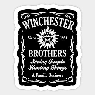 Winchester Since 1983 Brothers Saving People Hunting Sticker